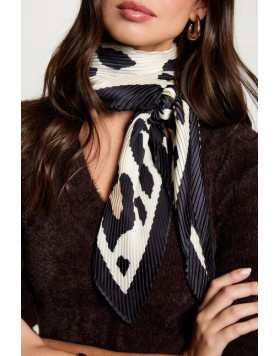 Foulard plissé satiné multicolore femme Morgan