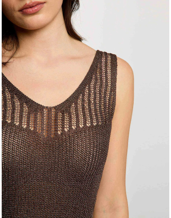Débardeur marron foncé Morgan MGATO femme