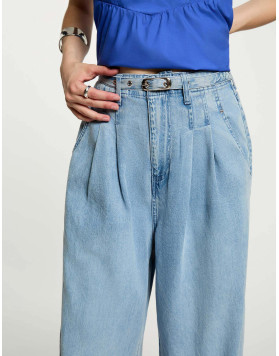 Jean large taille haute denim stone femme Morgan – PELIAM