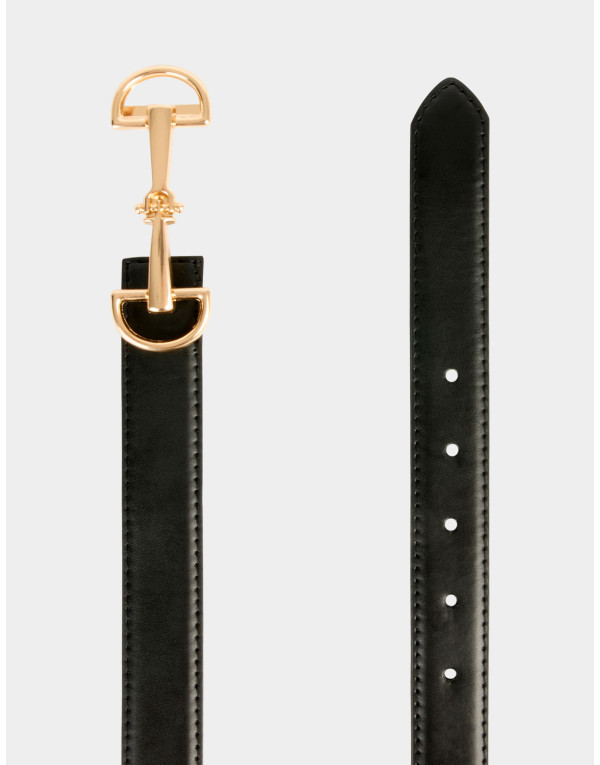 Ceinture fine noire Morgan 3CAVA femme