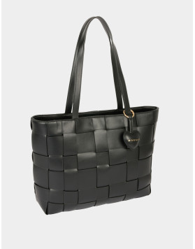 Sac cabas tressé noir femme Morgan – 2LILY