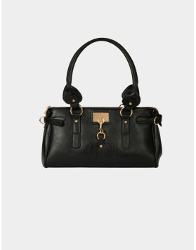 Sac porté épaule en similicuir noir femme Morgan – 2FIONA