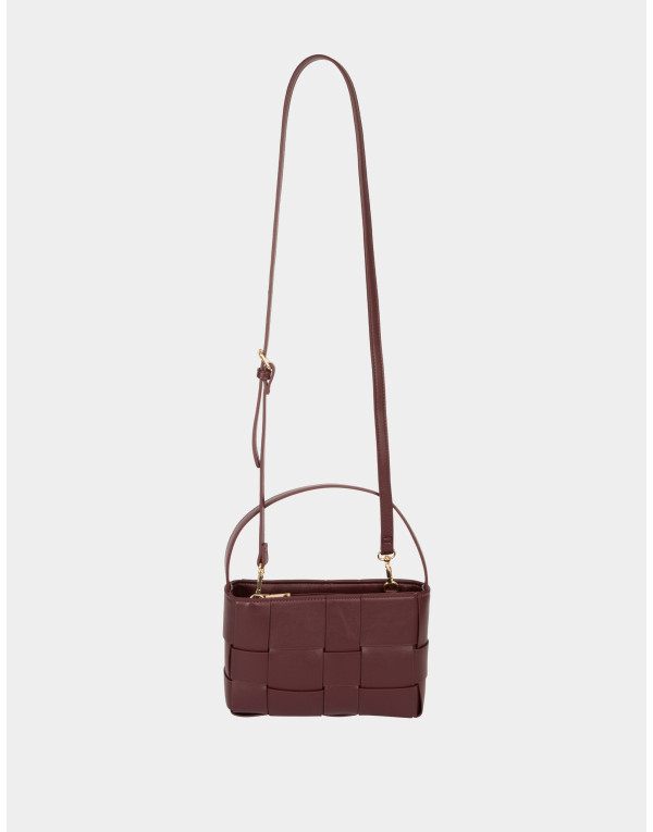 Sac bandoulière bordeaux femme Morgan