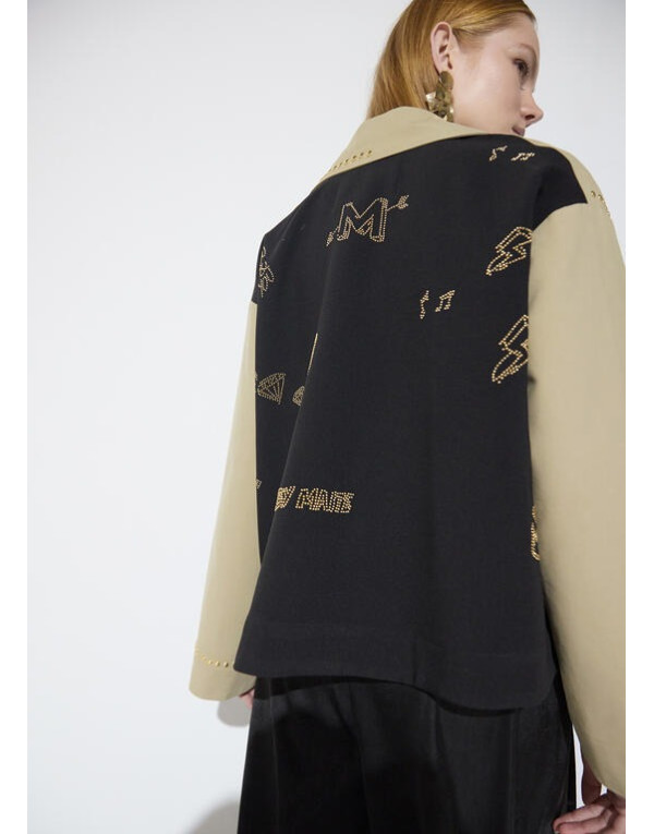 Trench femme beige détails clous Lola Casademunt- Vue de dos