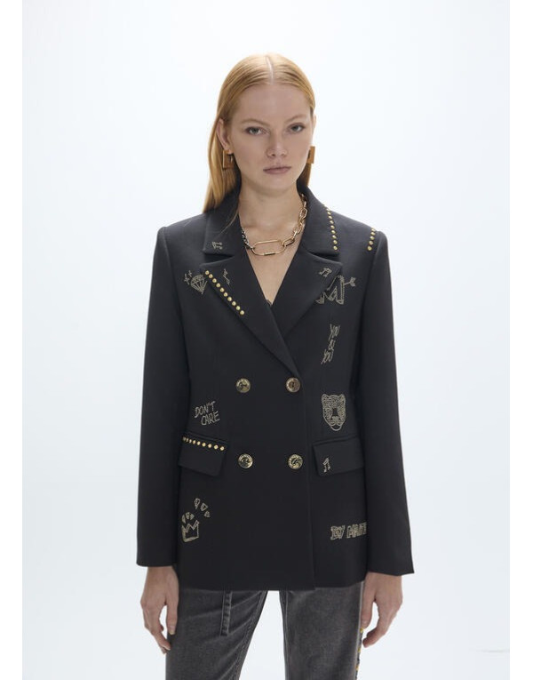 Blazer noir à clous Lola Casademunt femme