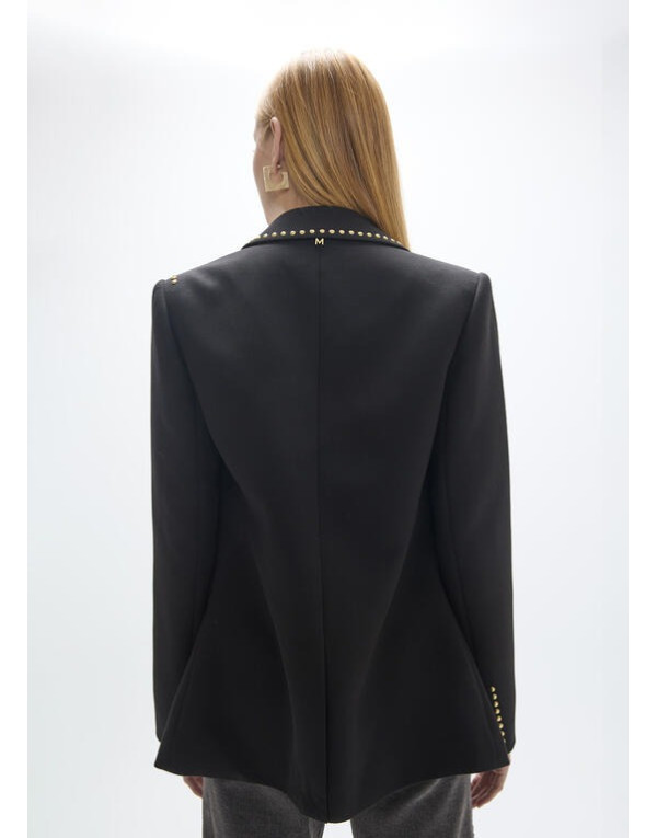 Blazer noir motifs décoratifs Lola Casademunt femme- Vue de dos