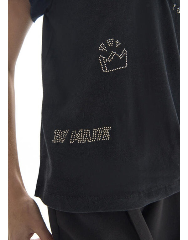 T-shirt noir à mini-clous Lola Casademunt