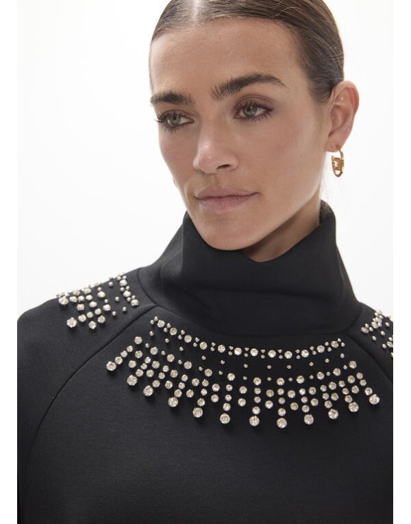 Robe noire col montant Lola Casademunt