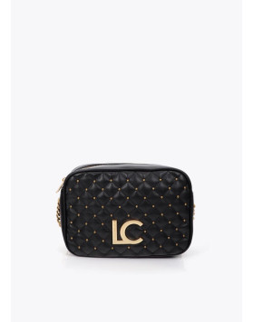 Sac bandoulière matelassé noir à mini clous femme Lola Casademunt