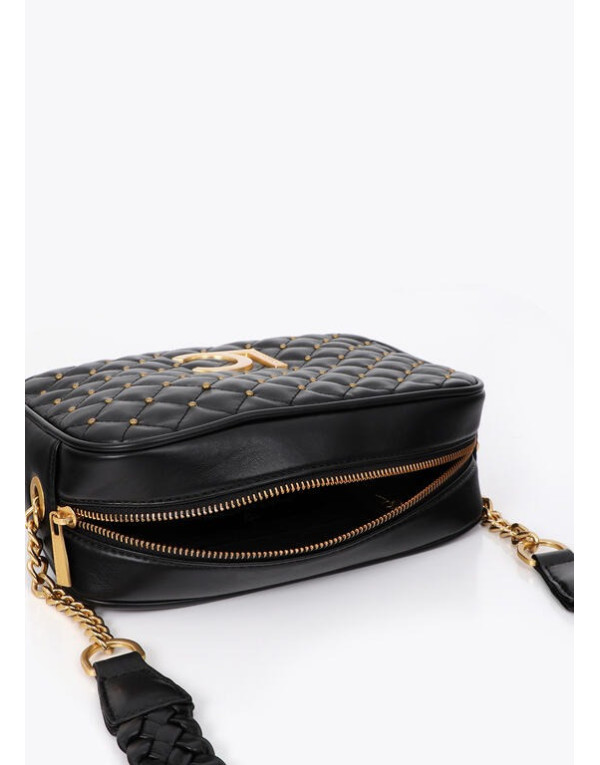 Sac matelassé noir logo LC Lola Casademunt