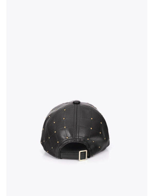 Casquette femme noire clous dorés Lola Casademunt