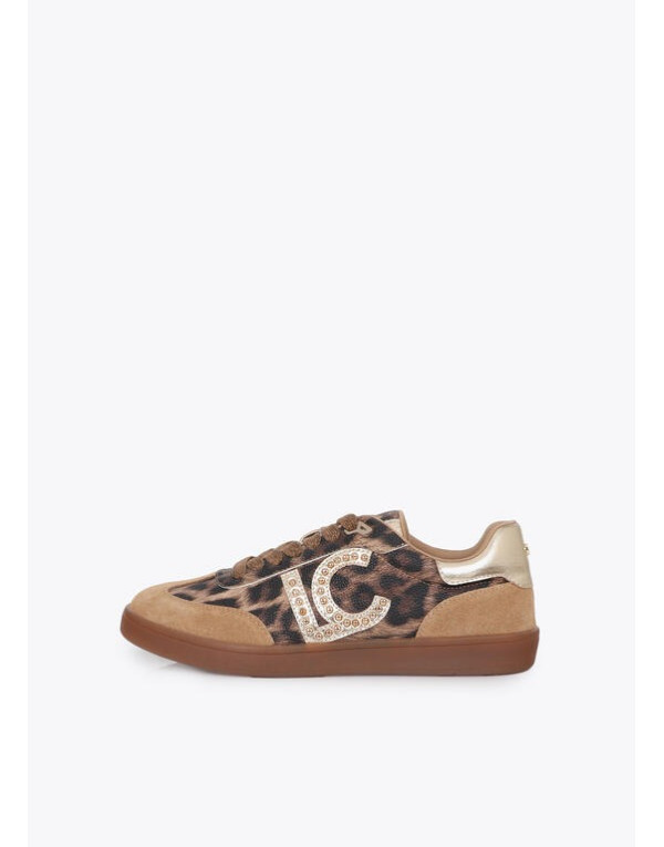 Baskets léopard Lola Casademunt logo LC strass