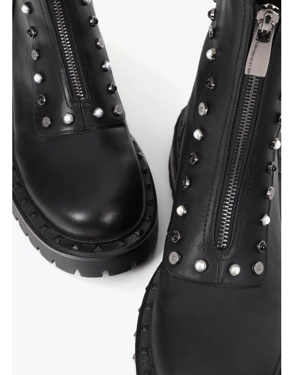 Bottines biker noires détails métallisés Lola Casademunt