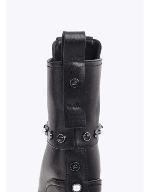 Bottines biker noires détails métallisés Lola Casademunt