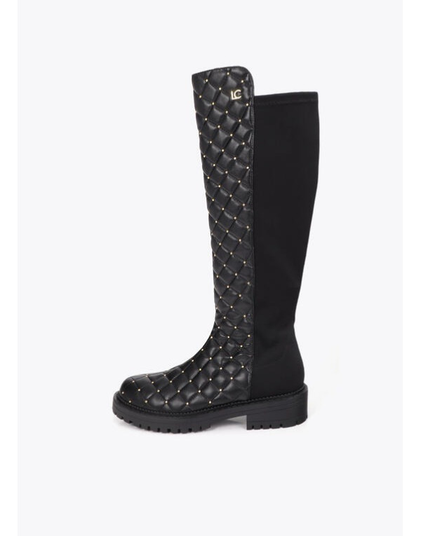 Bottes hautes noires matelassées Lola Casademunt