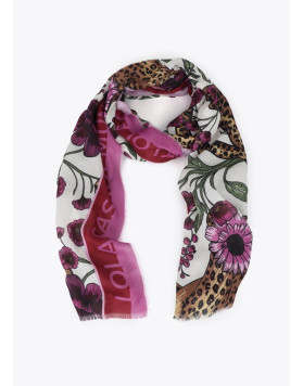 Foulard tigres et fleurs Lola Casademunt 100 x 200 cm