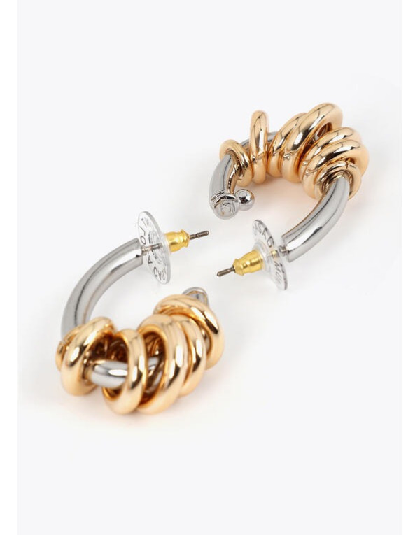 Boucles d’oreilles créoles bicolores Lola Casademunt﻿