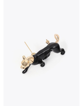 Broche Léopard Noire et Dorée Lola Casademunt