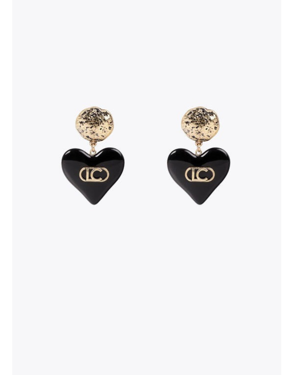 Boucles d'oreilles cœur noir Lola Casademunt