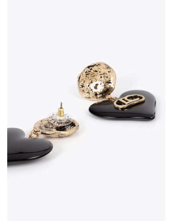 Boucles d'oreilles cœur noir Lola Casademunt