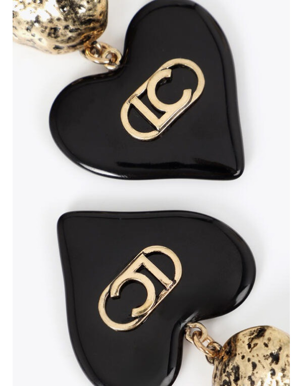 Boucles d'oreilles cœur noir Lola Casademunt