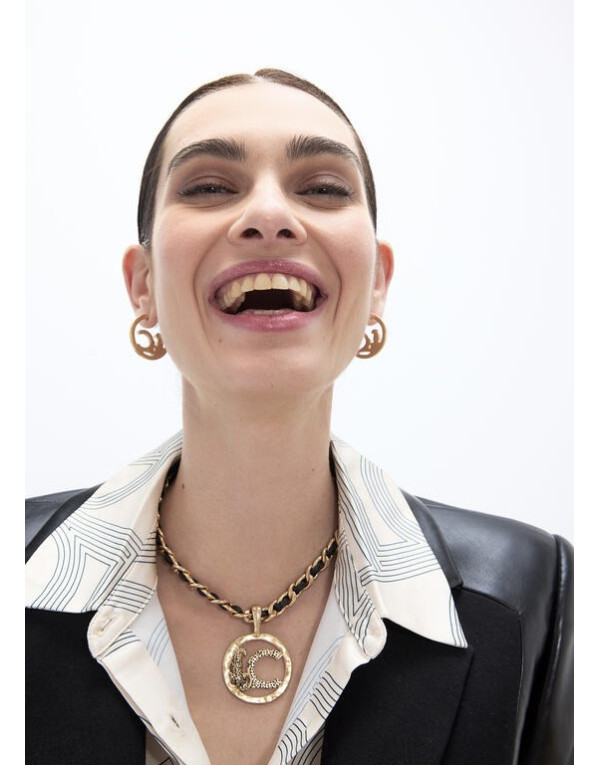 Collier Court Chaîne Noire et Médaillon Animal Lola Casademunt