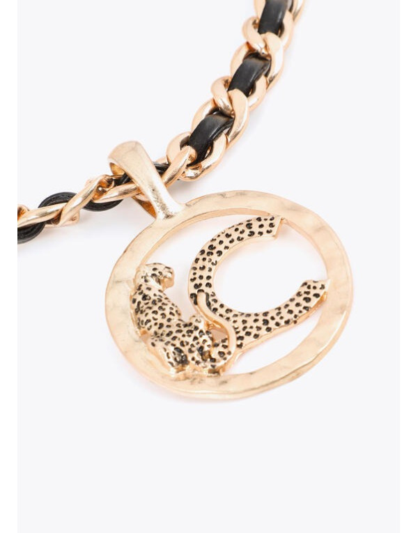 Collier Court Chaîne Noire et Médaillon Animal Lola Casademunt