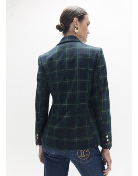 Blazer à carreaux écossais avec écusson Lola Casademunt